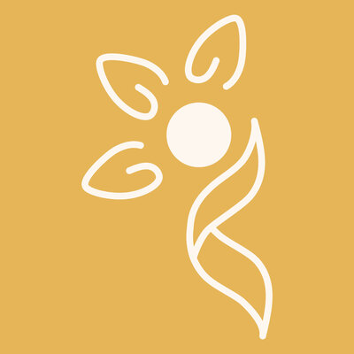 Grace Clay Co logo created by Ayanna Richilano Designs in the cream on a dusty gold background.