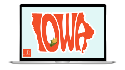Iowa Web Design in a laptop mock up