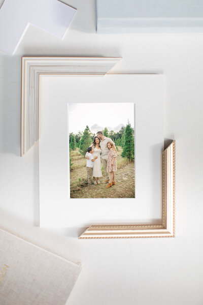 5x7 matted print of family