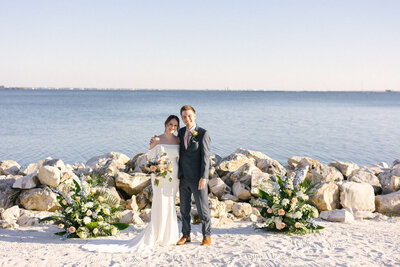 Intimate elopement at a luxury hotel in Tampa, Florida.