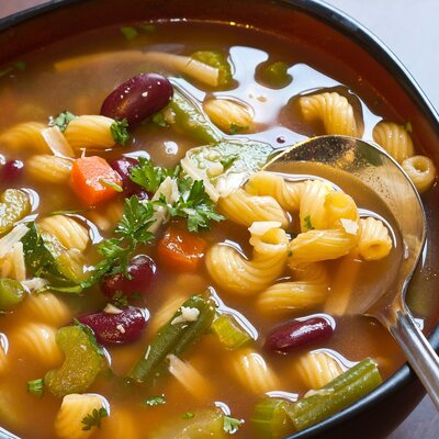 Spicy, Vegan Minestrone Soup Recipe - Gluten-free (2000 × 2000 px)