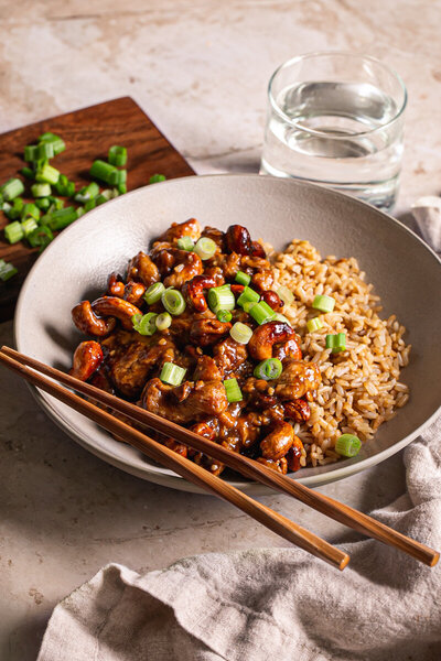 Sticky Vegan Cashew Chicken-7