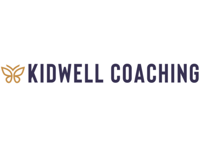 Kidwell Coaching Logo with a Yellow Butterfly and the words Kidwell Coaching