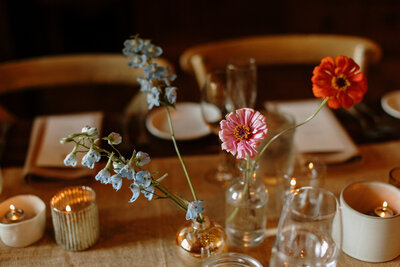 colorful boho florals from wedding at terrain carolyn jorgensen photography pennsylvania
