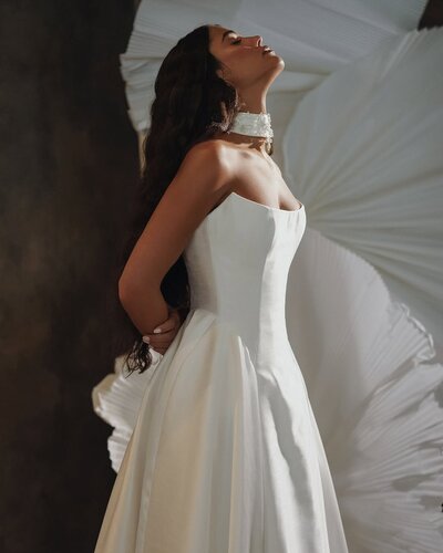 The beautiful Margot Studio's Lina gown stocked at Sunday's bride.