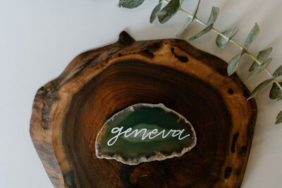 Agate Slice Place Card