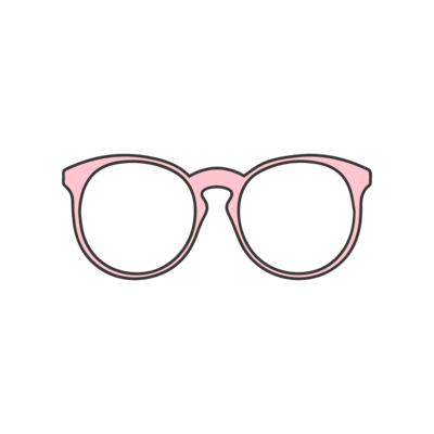 pink glasses illustration