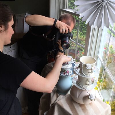 Behind the Scenes of photo session at Poconos Raceway