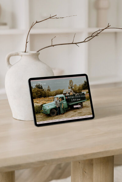 Farmhouse Flower Farm Website Design on Shopify