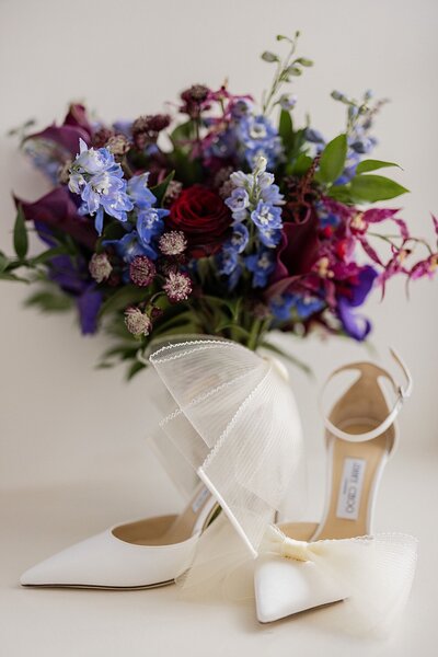 White wedding shoes