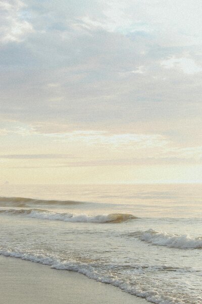 waves at sunset