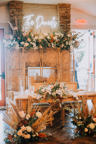 Leigh Florist Design Studio Audubon NJ Boho wedding reception flowers