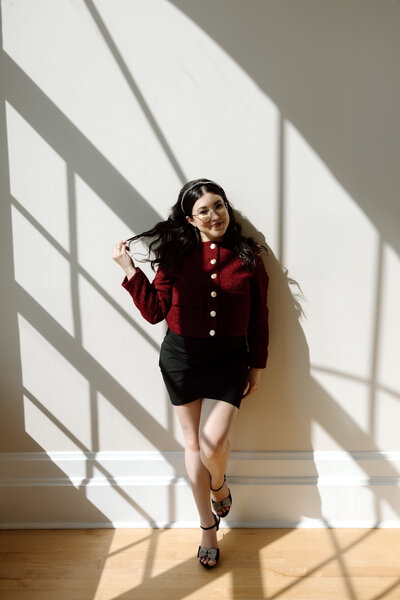 Shanté Gorman, founder of Sugarpunch Marketing, showcasing her social media management expertise. This image highlights Sugarpunch’s hands-on approach to creating impactful content strategies for women-owned businesses.