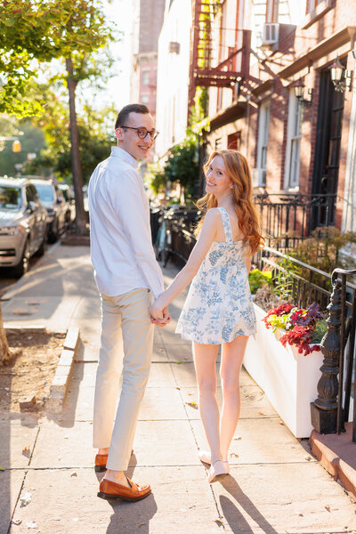 Sunflower field engagement photo