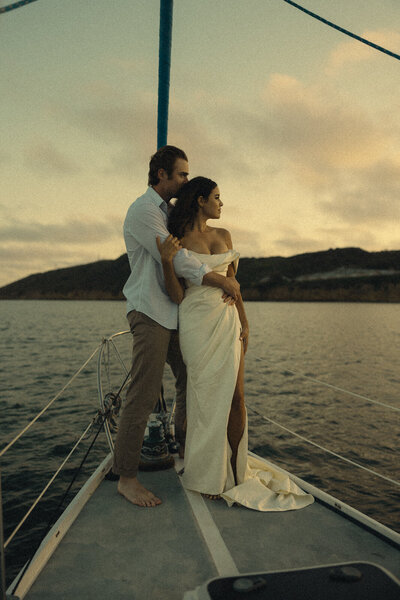 Thuy Tran Photos captured this intimate elopement on the San Diego waters