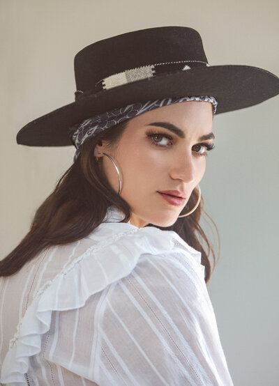 Editorial-style headshot for a female entrepreneur by Ingrid Photography on the Central Coast.