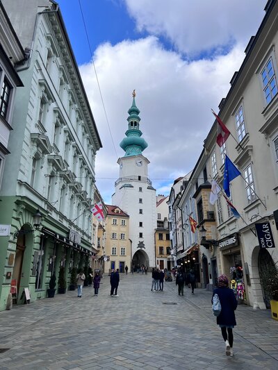 Photo of European City Walkway