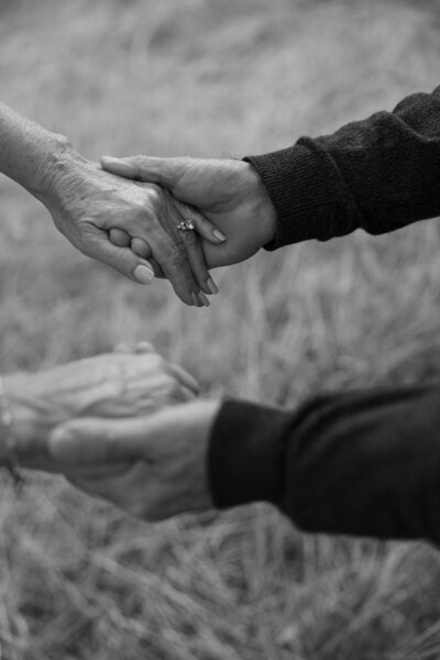 couple holding hands