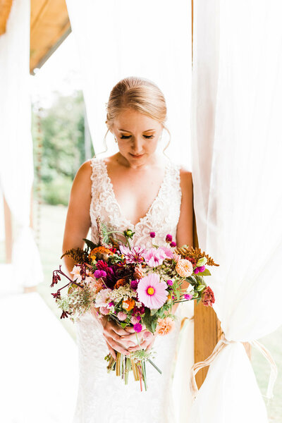 Local flower wedding bouquet in North Georgia