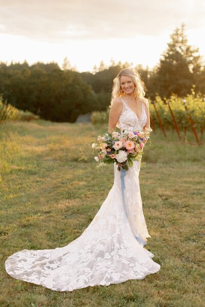 Sunset Couple Image - Marilee & Andrew | At the Joy Salem Oregon Wedding