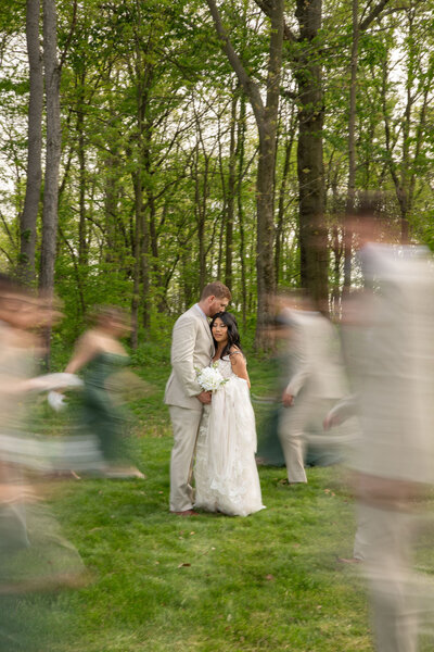 Hidden Hollow Farm wedding in crawfordsville indiana timeless bridal party