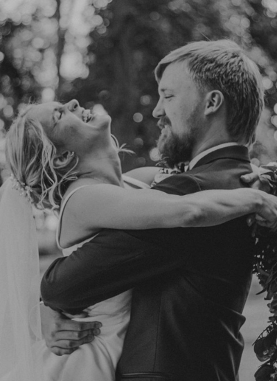 black and white bridal