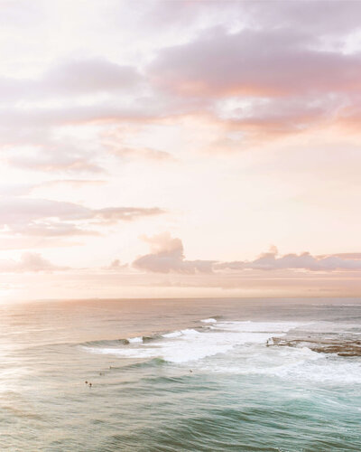 subtle sunrise at the beach