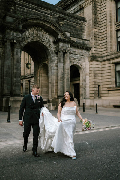 Bride and Groom portraits at traditional wedding