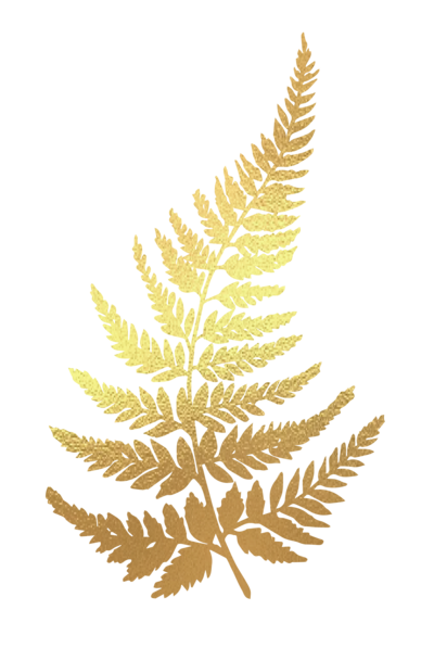 gold metallic fern