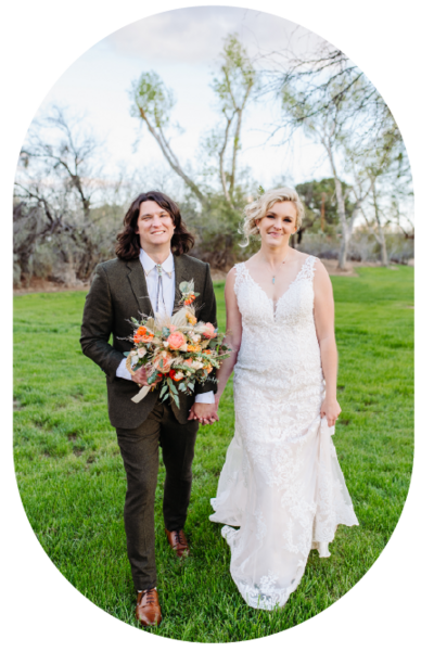 Couple getting married at Saint Ann's Chapel and Ranch in Tucson, Arizona photographed by Tucson wedding photographer, Meredith Amadee Photography