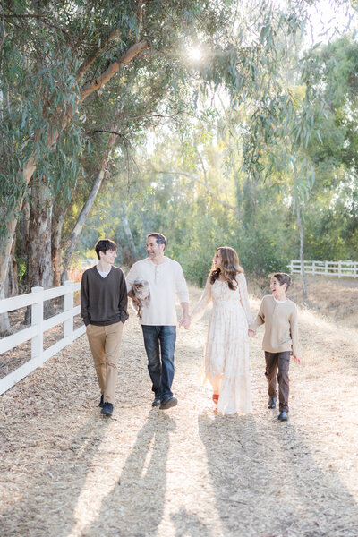 fresno family on bridge