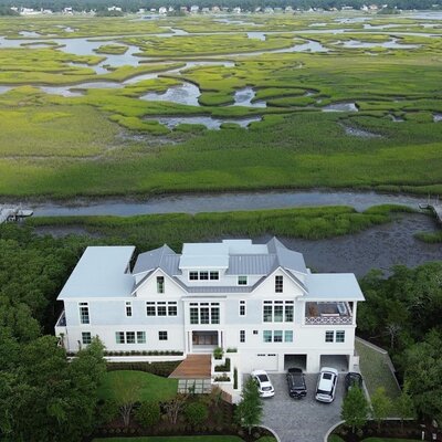 Custom-built luxury coastal home by North State Custom Builders in Figure Eight Island, North Carolina.