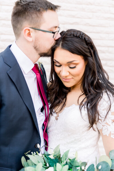Summer wedding portraits at Gardendale First Baptist in Gardendale Alabama