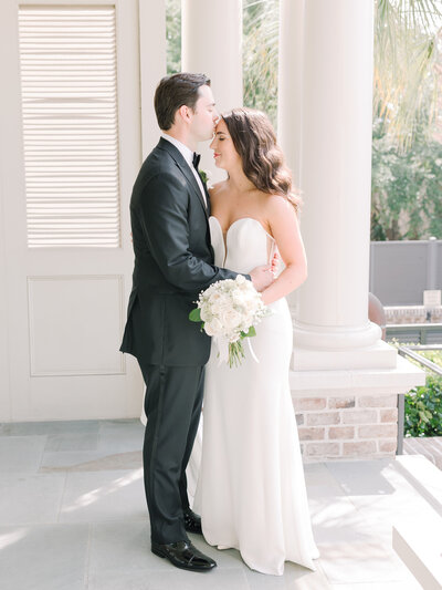 bride and groom at harbour town golf links