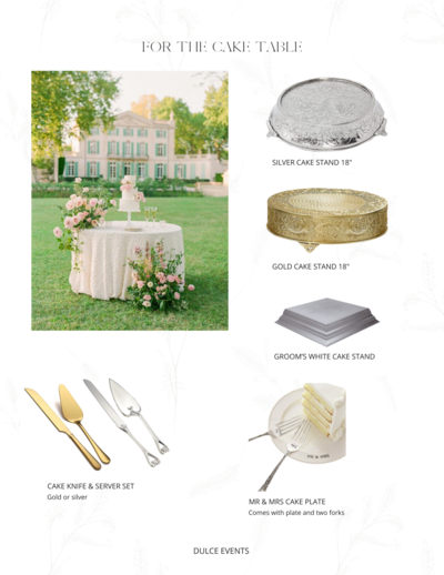 CAKE TABLE