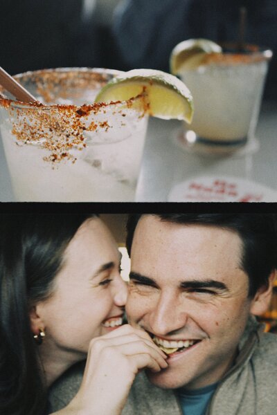 Image of engagement photoshoot with margaritas from engagement Photographer_ADP Studio