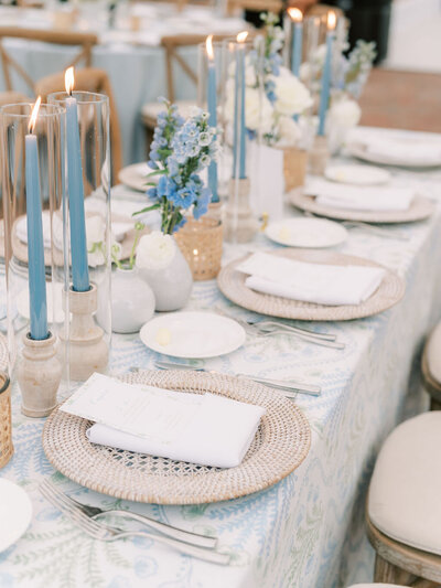 wedding flowers and candles