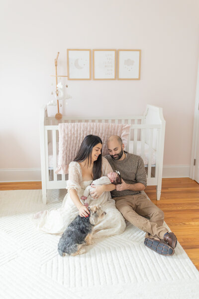 couple with newborn baby