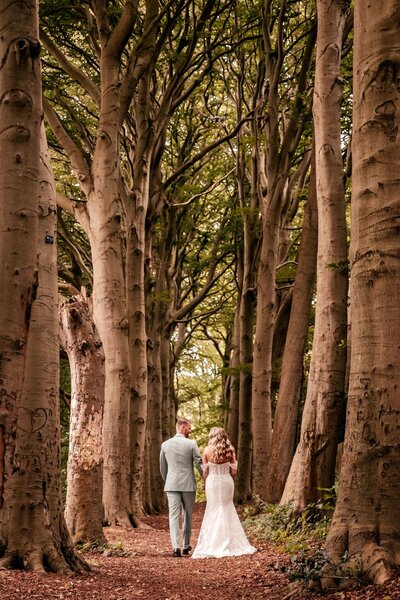 Fotoshoot in het bos huwelijk