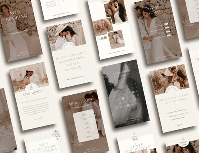 Elegante Instagram templates voor trouwfotograaf