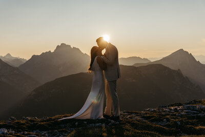 Sunset Helicopter Cadini di Misurina Dolomites Elopement