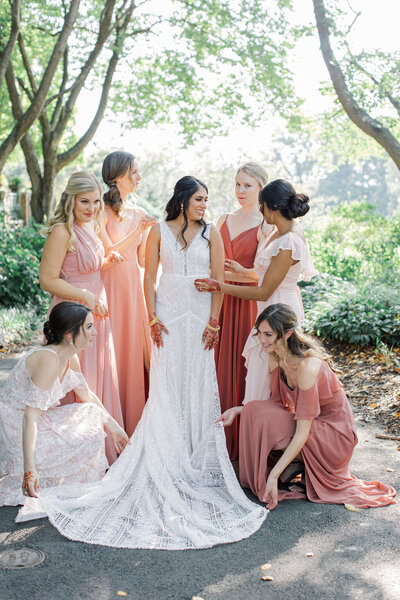 Meadowlark Botanical Garden Wedding Bridal Party | Adela Antal Photography