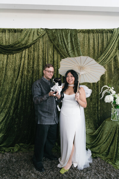 A stunning, micro wedding at a private Airbnb in Hollywood Hills, CA