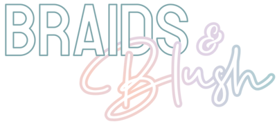 Main logo for Braids and Blush Nashville Hair and Makeup Artist