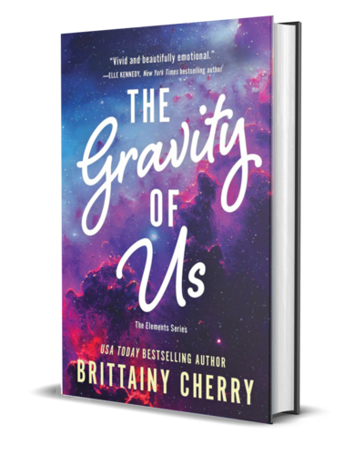man with beard wearing a white shirt looks down on the cover of the air he breathes by romance author brittainy cherry
