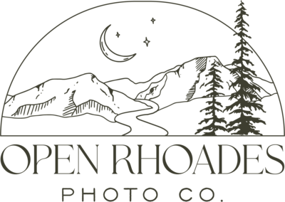 Open Rhoades Photo Co logo by Femme Collective Studio