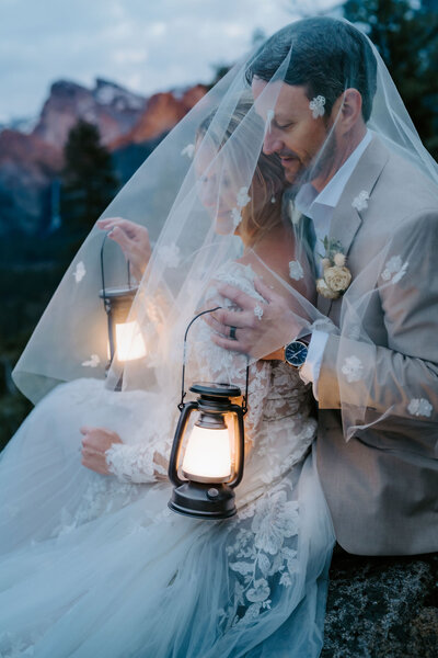 lanterns at tunnel view