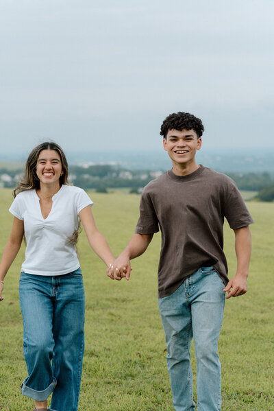 A golden hour engagement photoshoot along the Susquehanna River in Wrightsville Pennsylvania. At Sam Lewis State Park