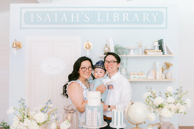 korean first birthday event doljanchi boy wearing traditional korean outfit