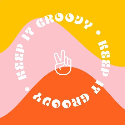 Yellow Pink Red Retro Groovy Peace Circle Stickers